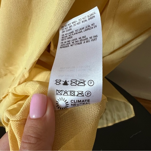 Reformation Leilani Dress sunshine yellow size 6 viscose - Picture 6 of 7